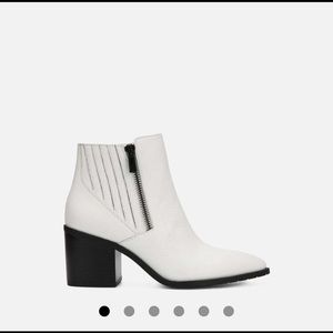 White leather bootie by Kenneth Cole